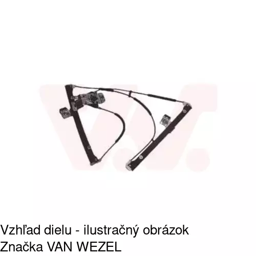 Manuálny mechanizmus okna dverí 9524PSM1A /POLCAR/ - obr. 4