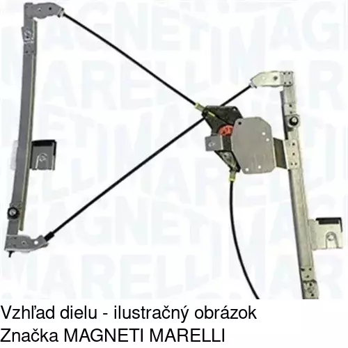 Elektrický mechanizmus okna dverí POLCAR 9525PSE10