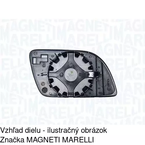 Sklo vonkajšieho zrkadla s držiakom 9526544E /POLCAR/ - obr. 1