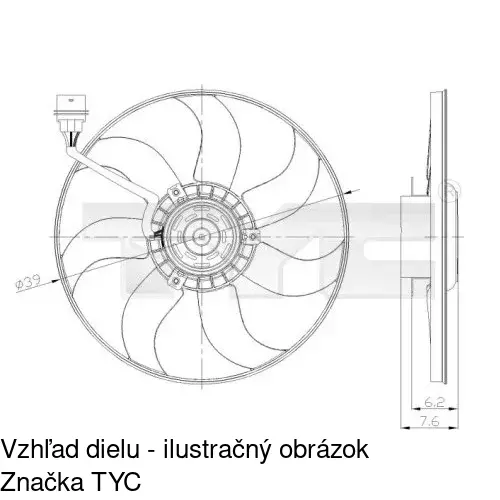 Ventilátory chladičov 953323W1 /POLCAR/ - obr. 3