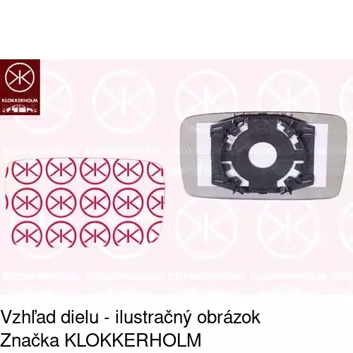 Sklo vonkajšieho zrkadla s držiakom 9538546E /POLCAR/ - obr. 4