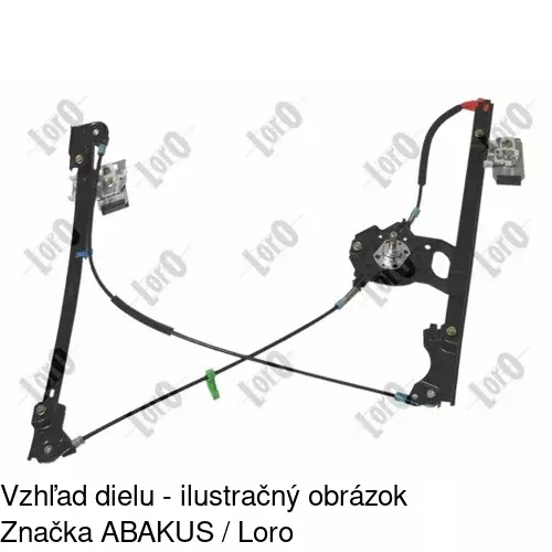 Manuálny mechanizmus okna dverí 9538PSM2 /POLCAR/ - obr. 4