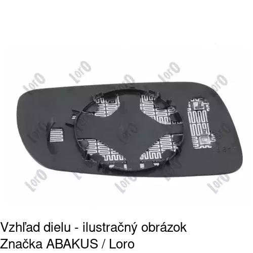 Sklo vonkajšieho zrkadla s držiakom 9541547E /POLCAR/ - obr. 5