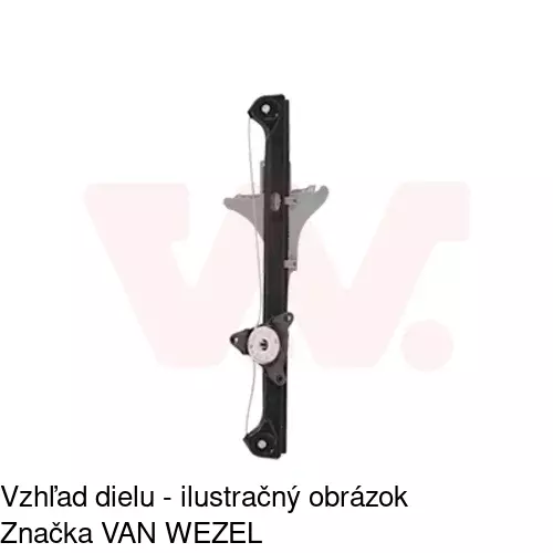 Mechanizmus sťahovania okna elektrický bez motora 9548PSG8 /POLCAR/ - obr. 1