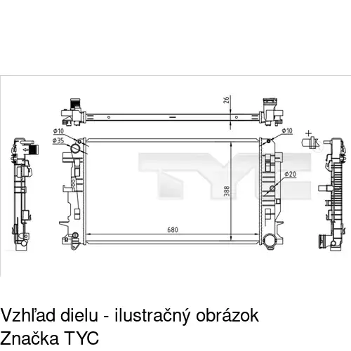 Chladiče vody POLCAR 957208-3
