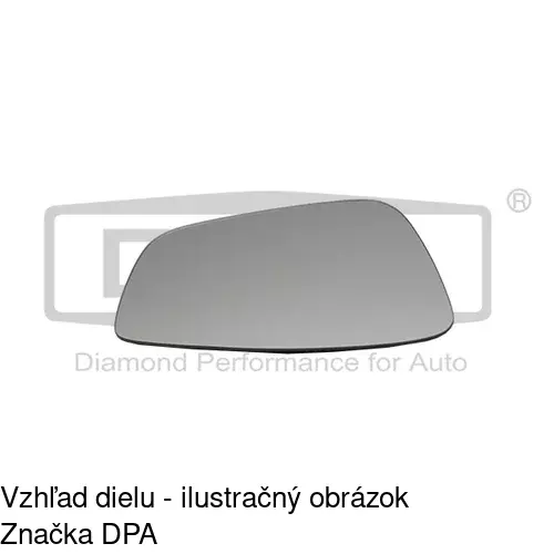 Sklo vonkajšieho zrkadla s držiakom 95A1555E /POLCAR/ - obr. 5