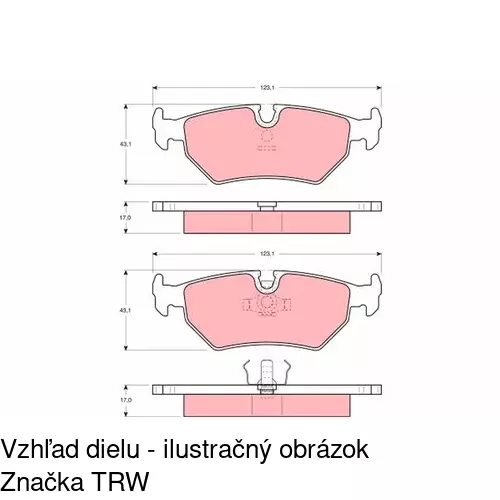 Brzdové dosky S70-0002 /POLCAR/ - obr. 1
