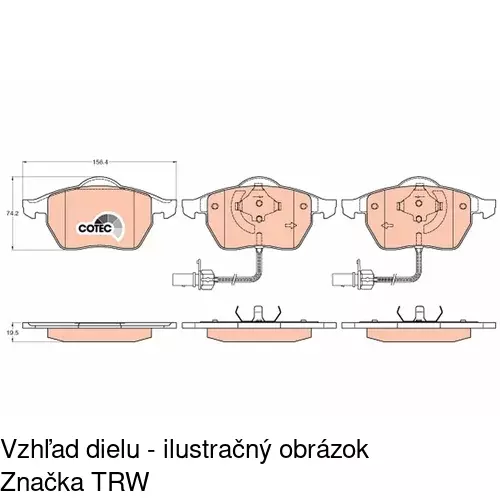 Brzdové dosky S70-0135 /POLCAR/ - obr. 5