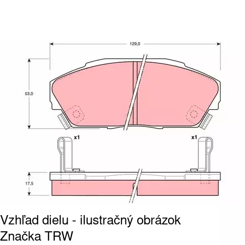 Brzdové dosky S70-0158 /POLCAR/ - obr. 1