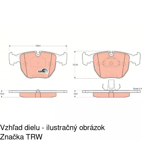 Brzdové dosky S70-0163 /POLCAR/ - obr. 3