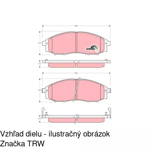 Brzdové dosky S70-0279 /POLCAR/ - obr. 2