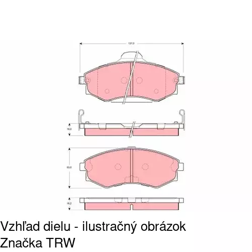 Brzdové dosky S70-0337 /POLCAR/ - obr. 4