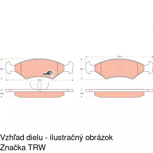 Brzdové dosky S70-0428 /POLCAR/ - obr. 5