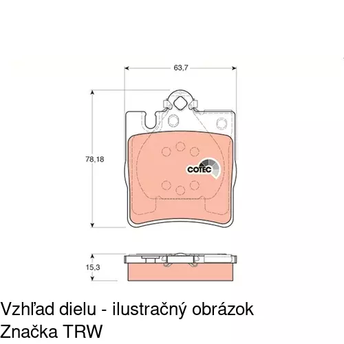 Brzdové dosky S70-1150 /POLCAR/ - obr. 4