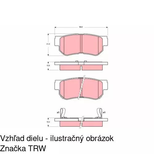 Brzdové dosky S70-1175 /POLCAR/ - obr. 5