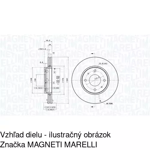 Brzdový kotúč S71-0072 /POLCAR/ - obr. 3