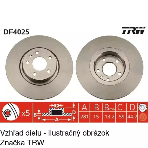 Brzdový kotúč S71-0246 /POLCAR/