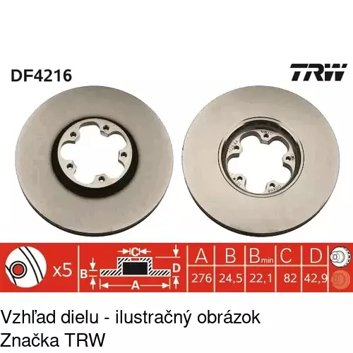 Brzdový kotúč S71-0253 /POLCAR/ - obr. 3
