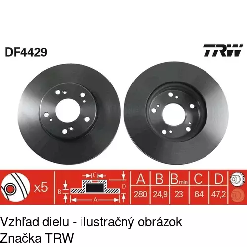 Brzdový kotúč S71-0256 /POLCAR/ - obr. 1