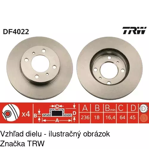 Brzdový kotúč S71-0323 /POLCAR/ - obr. 3