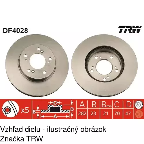 Brzdový kotúč S71-0340 /POLCAR/ - obr. 2