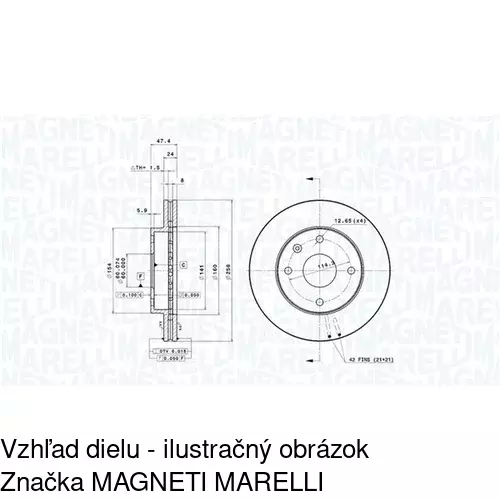 Brzdový kotúč POLCAR S71-0412