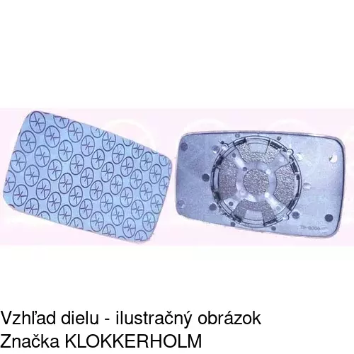 Sklo vonkajšieho zrkadla s držiakom 130755-E /POLCAR/ - obr. 4