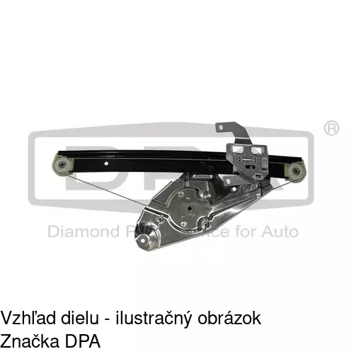 Mechanizmus sťahovania okna elektrický bez motora 1327PSG3 /POLCAR/ - obr. 2