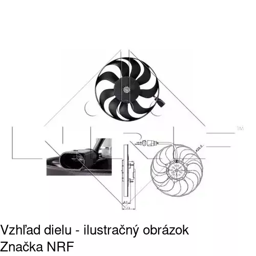 Ventilátor bez krytu / podpery 133123U1 /POLCAR/ - obr. 1