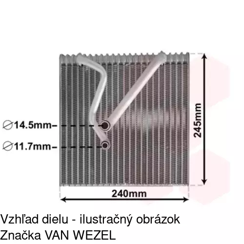 Výparník klimatizácie 1331P8-1 /POLCAR/ - obr. 2