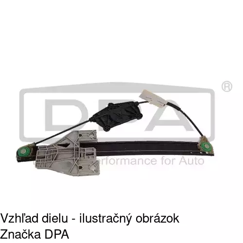 Mechanizmus sťahovania okna elektrický bez motora 1337PSG3E /POLCAR/ - obr. 2