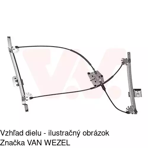 Mechanizmus sťahovania okna elektrický bez motora 1355PSG2 /POLCAR/ - obr. 2
