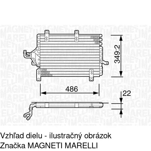 Chladiče klimatizácie 1405K8B1 /POLCAR/ - obr. 2