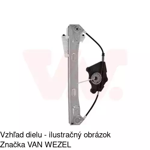 Mechanizmus sťahovania okna elektrický bez motora 1411PSG3 /POLCAR/ - obr. 4