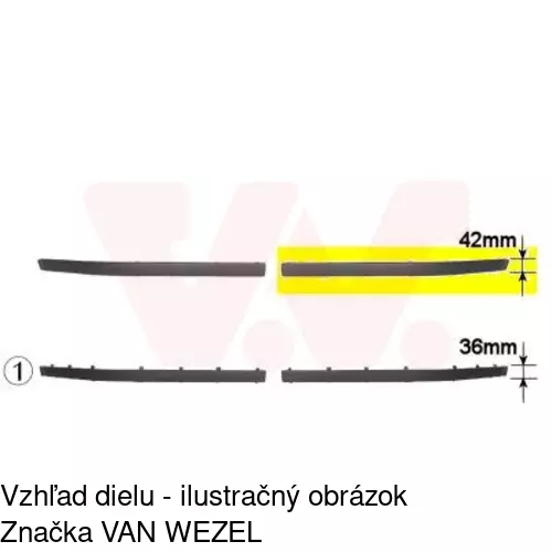 Lišta nárazníka 201607-5 /POLCAR/ - obr. 1