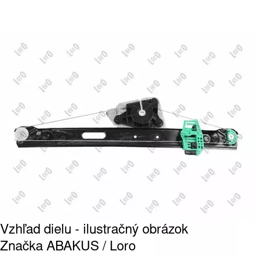 Mechanizmus sťahovania okna elektrický bez motora 2040PSG4E /POLCAR/ - obr. 5
