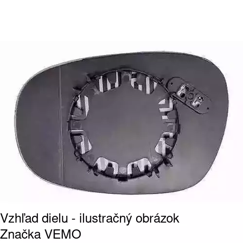 Sklo vonkajšieho zrkadla s držiakom 2042545E /POLCAR/ - obr. 1