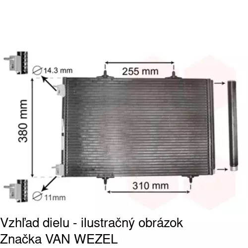 Chladiče klimatizácie 2316K8C3S /POLCAR/ - obr. 4