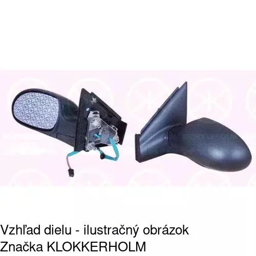 Sklo vonkajšieho zrkadla s držiakom 2332541E /POLCAR/ - obr. 5