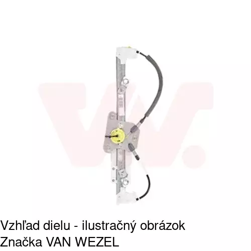 Mechanizmus sťahovania okna elektrický bez motora 2333PSG3E /POLCAR/ - obr. 2