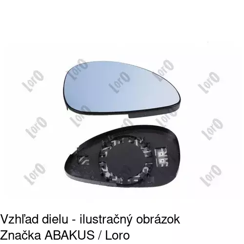 Sklo vonkajšieho zrkadla s držiakom 2334554E /POLCAR/ - obr. 2