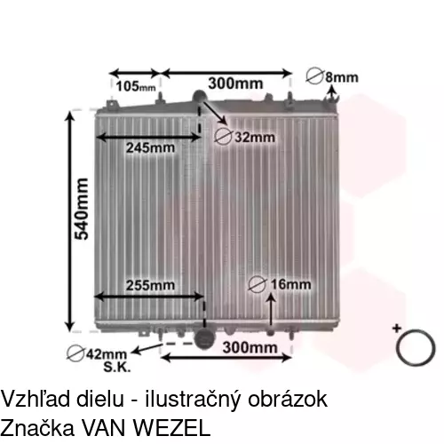 Chladiče vody 238108A2 /POLCAR/ - obr. 2