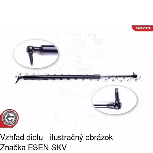 Plynová pružina 2420AB /POLCAR/ - obr. 2