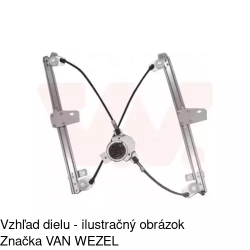 Mechanizmus sťahovania okna elektrický bez motora 2759PSG2 /POLCAR/ - obr. 3