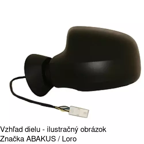 Sklo vonkajšieho zrkadla s držiakom 2801544M /POLCAR/ - obr. 1