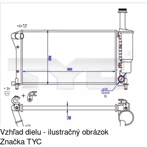 Chladiče vody POLCAR 3004085X