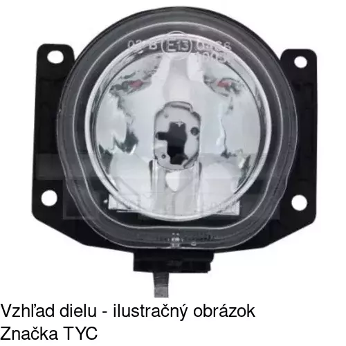 Hmlové svetlo - predné 301829-E /POLCAR/ - obr. 2