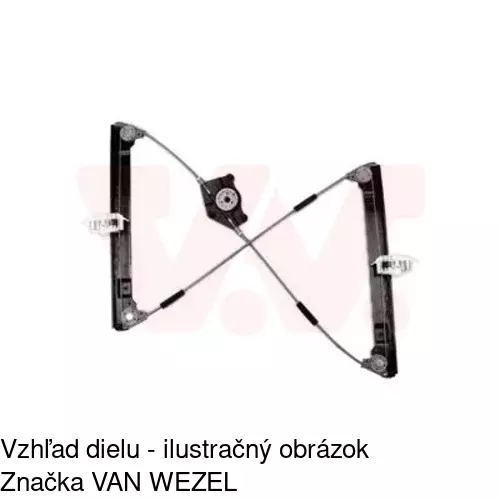 Mechanizmus sťahovania okna elektrický bez motora 3030PSG2 /POLCAR/ - obr. 2