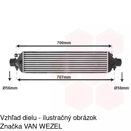 Chladiče vzduchu (Intercoolery) 3031J8-1 /POLCAR/ - obr. 2