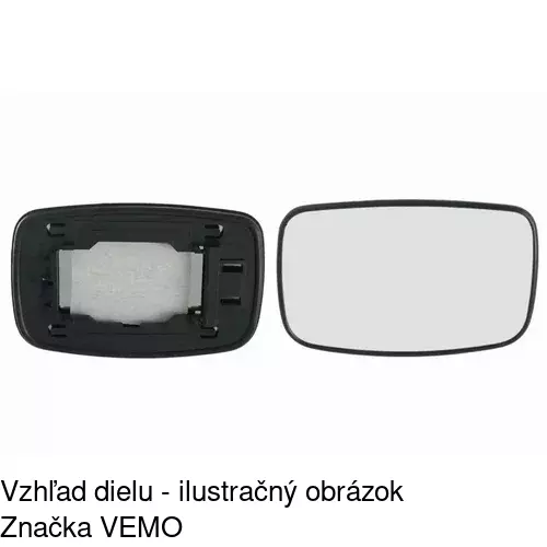 Sklo vonkajšieho zrkadla s držiakom 320955-E /POLCAR/ - obr. 3